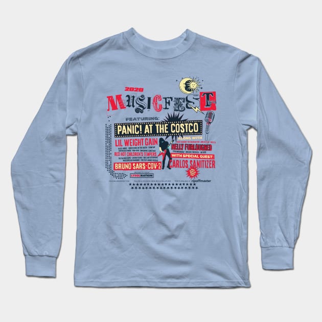 2020 Covid-19 Music Fest concert Long Sleeve T-Shirt by Sharkshock